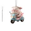 Süßes Rosa Schwein Auto Spiegel Hängendes Zubehör Lustiger Acryl Schweinchen Anhänger Für Rückspiegel Kawaii Tier Schlüsselanhänger & Tasche Cha E1R6
