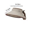 Striped Empty Top Hat Women's Summer Breathable Sun Protection Sun Hat Outdoor Foldable Sun Hat