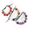 Natural Stone Crystal Colorful Braided Bracelet Chakra Natural Crystal Yoga Love Braided Bracelet B108