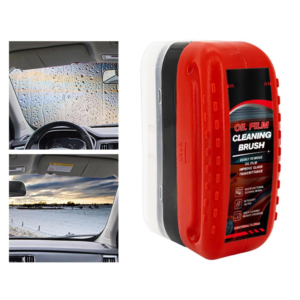 120ml Car Windshield , Waterproof Glass Film Cleaning Brush, Automotive Glass Cleaning Board,