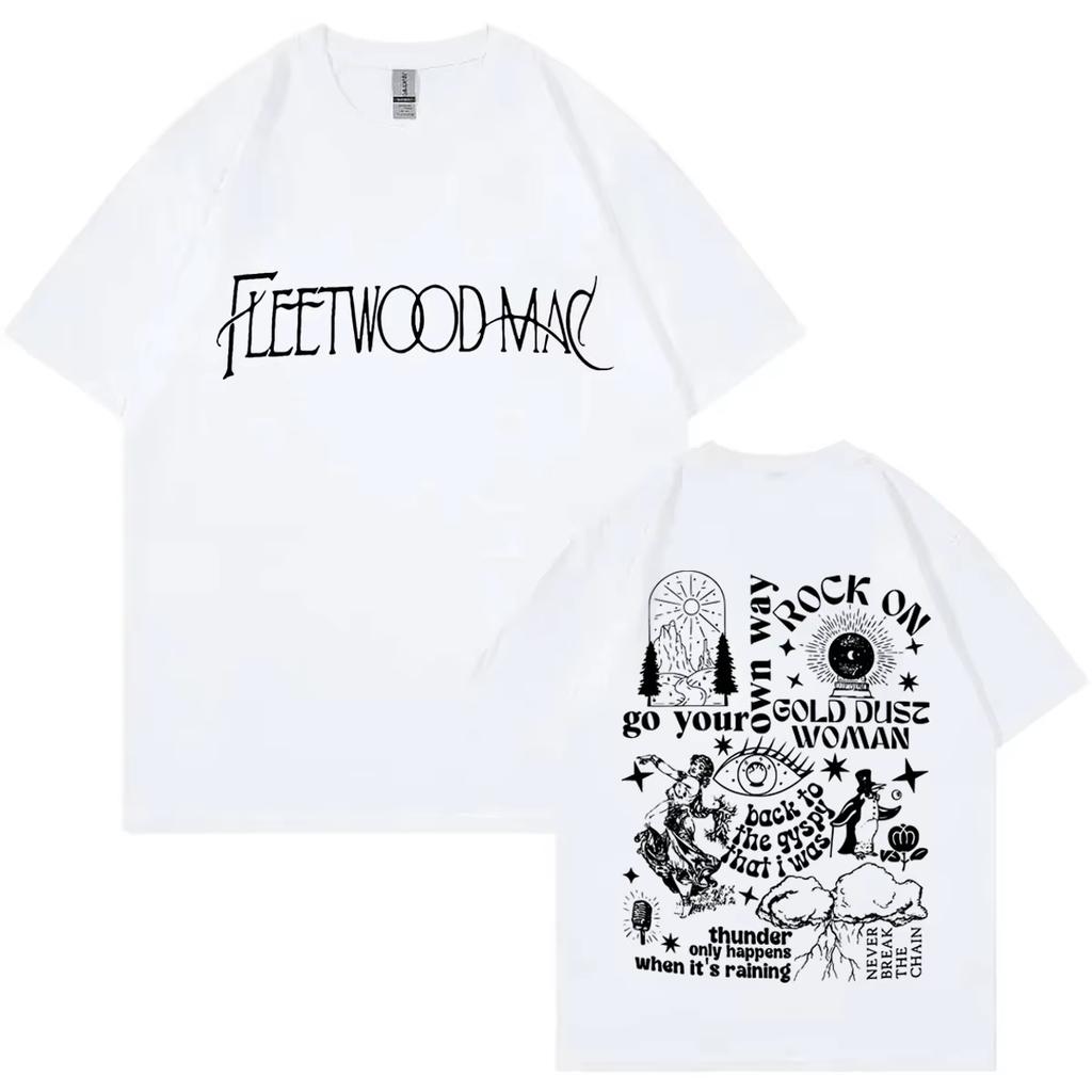 2026 Summer New Fleetwood Mac Band Tour Graphic T Shirts Men Women Rock Hip Hop Short Sleeve Tshirt Street