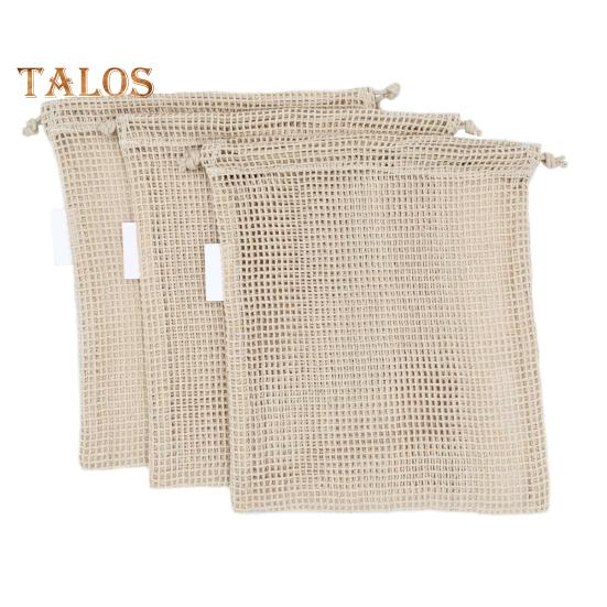 3Pcs Eco-Friendly Reusable Bags Mesh Breathable Strong Load-bearing Snacks Toys Organizer Multipurpose Grocery Shopping Bags