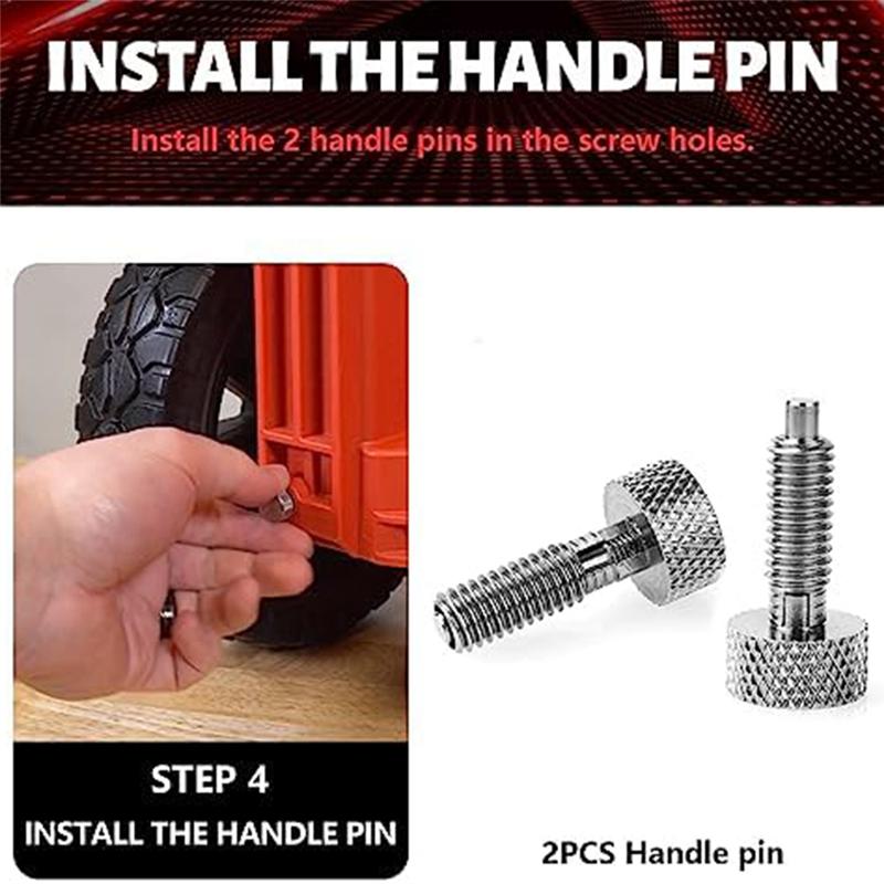 

A55F-Quick Release Handle Pins Kit Silver For Rolling Toolbox Fit For Packout Accessories 2 Packs срібний