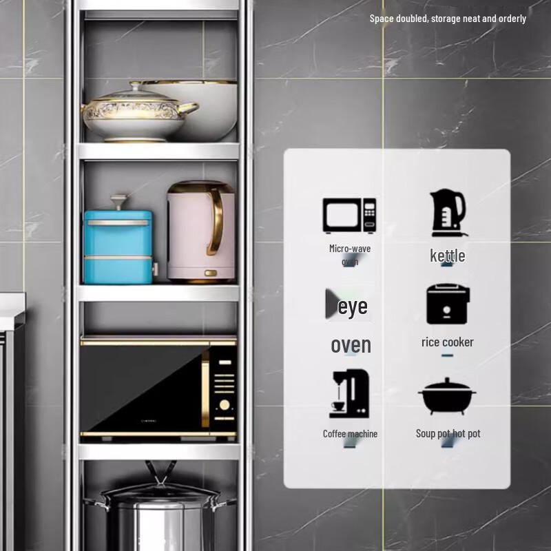 Yingbai 5-Tier Stainless Steel Kitchen Storage Rack