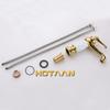 Hotaan Basin Faucet Water Taps Brass Bathroom Sink Faucet Solid White Cold and Hot Water Single Handle Water Sink Tap Mixer