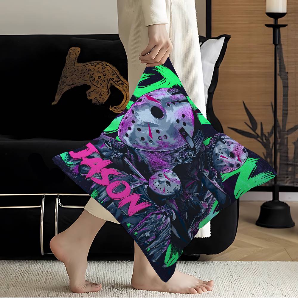 Jason V-Voorhees Horror Personalized picture text home decorative pillows Household Gifts 45x45cm