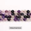 Jingde Jewelry Natural Green Fluorite Round Bead Bracelet - Semi-Finished Loose Beads for DIY Jewelry Accessories