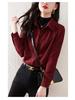 Women's Retro Hong Kong-Style Brushed Long Sleeve Shirt - New 2022 Autumn Layered Top