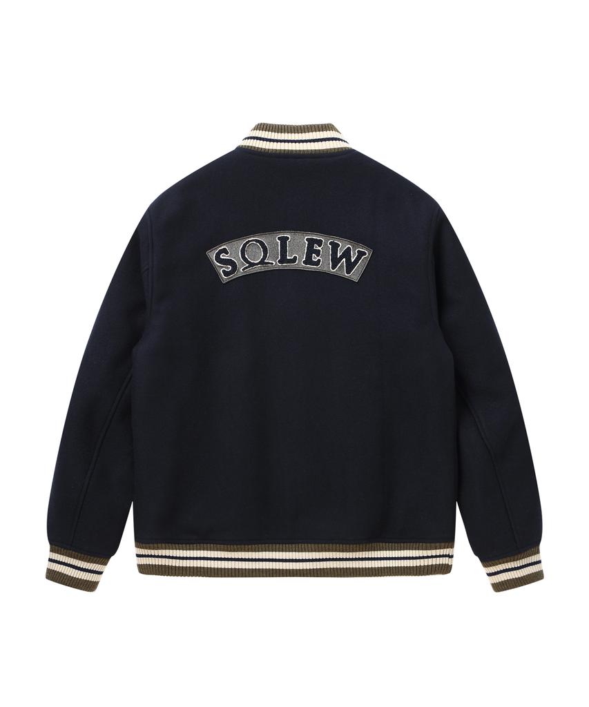 Solew W Wappen Varsity Jacket_Navy