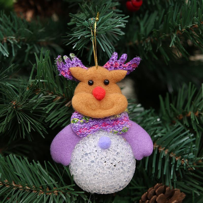 Christmas decorations EVA Santa Claus snowman night light ornaments Christmas tree decoration pendant gift