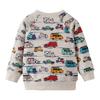 Boys Kids Long Sleeve Cartoon Knit Sweatshirt European Style Casual Children Clothing