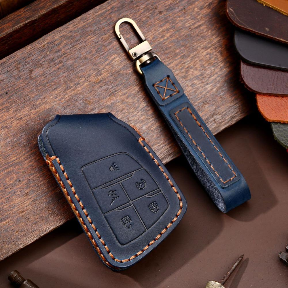 Genuine Leather Car Key Cover for Buick Protective Key Case North America Edition