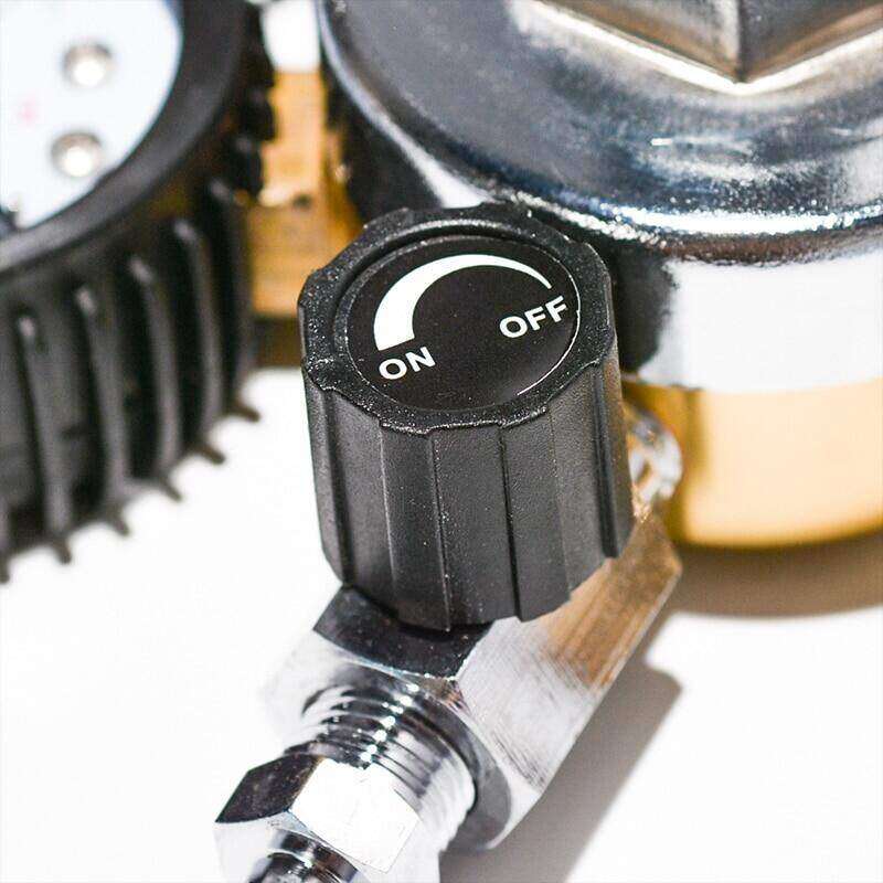 CO2 Gas Bottle Regulator Carbon Dioxide Pressure Reducer Valves For Beverage Beer W21.8 Double Gauge Regulator Welding Gauge