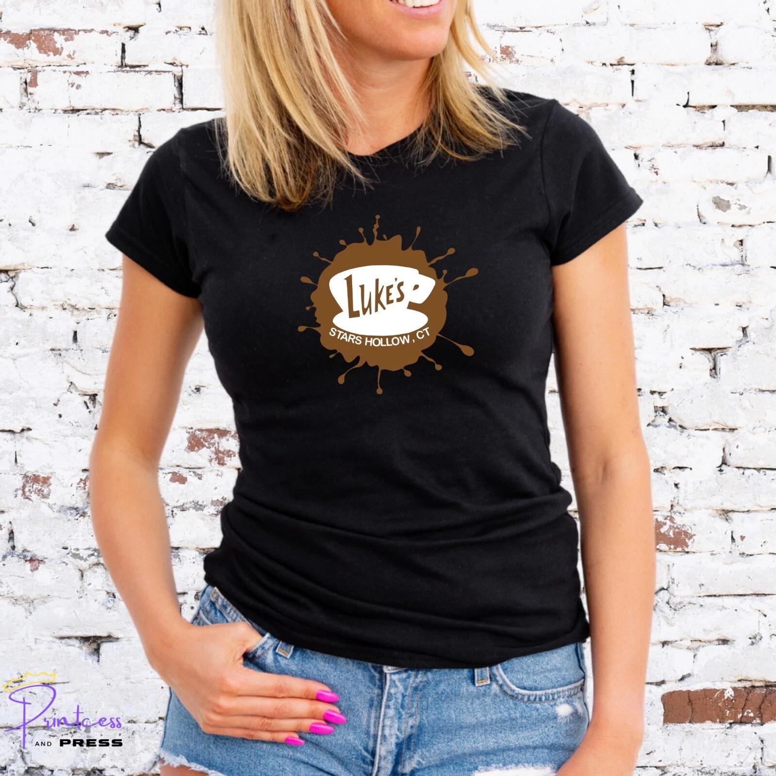 LUKE S DINER T-Shirt, COFFEE CUP SPLASH DESIGN, GILMORE GIRLS, Unisex/Lady Fit 2XL