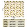 Bee in honeycomb and flowers Super Warm Blanket  Travel Plush Throw Blanket Pattern Outdoor Flannel Bedspread Sofa Bed Cover