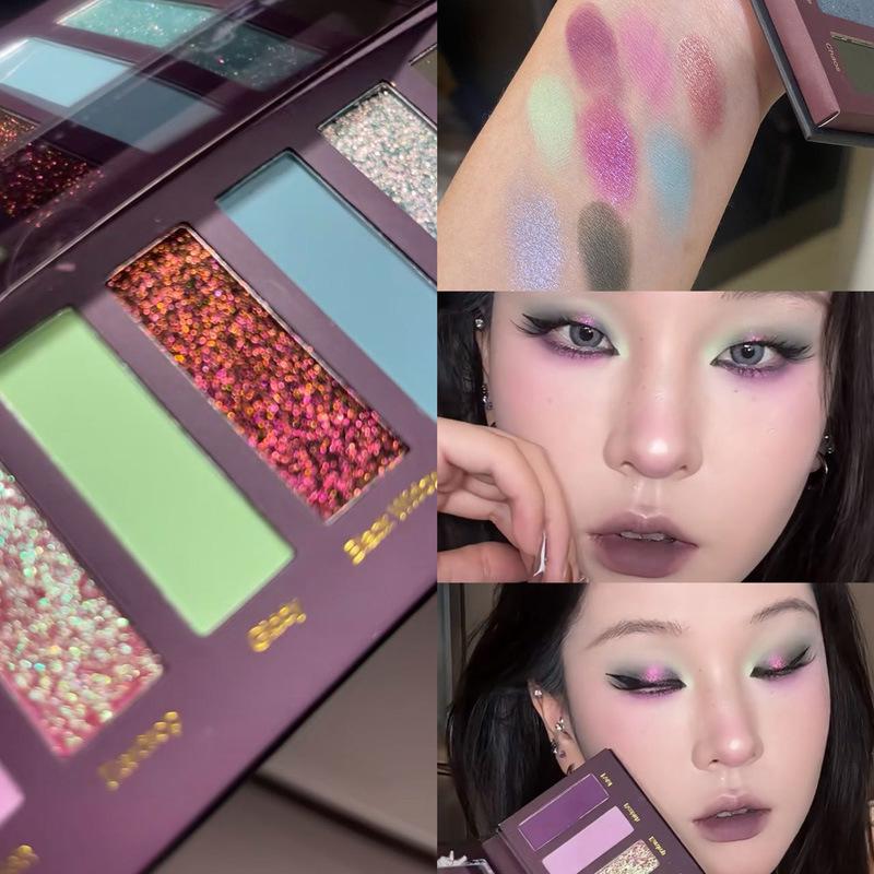 Eight-Color Dreamscape Eyeshadow Palette: Halloween Smoky Eye, Matte, Shimmer & Color-Changing Dragon Eye Shadows 12.5g