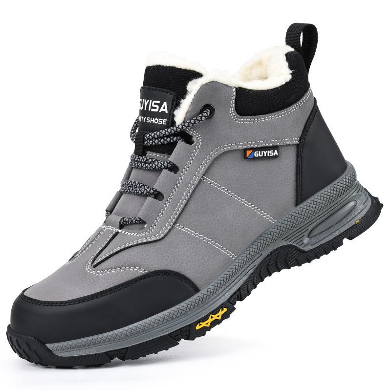 

Men s Safety Shoes Security boots Men Women Boots Anti-smash Anti-puncture Working Shoes Protection Breathable Work Shoes37-45 45 серый