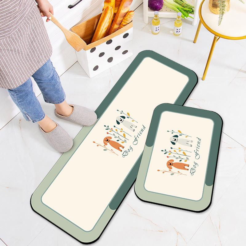 Kitchen Absorbent Non-slip Mat Anti-accelerator Floor Quick-drying Bathroom Mat Entry Bathroom Mat