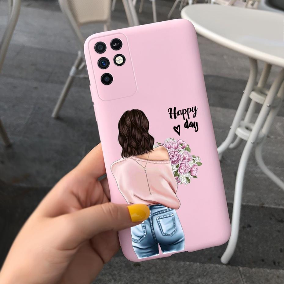 For Infinix Note 10 Case Note 10 Pro Beautiful Girl Flower Pattern Phone Case Soft Silicone Cover For Infinix Note10 Pro 10 Pro
