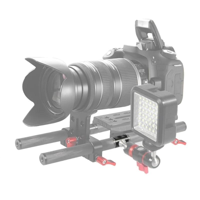 Aluminum 1/4 Adapter Connector For Photography Rig Carbon Fiber 15mm Rod Multiple Angle Mounting Compatibility