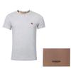 Burberry Men War Horse Embroidered Round Neck Short Sleeve T-shirt Grey 80038301