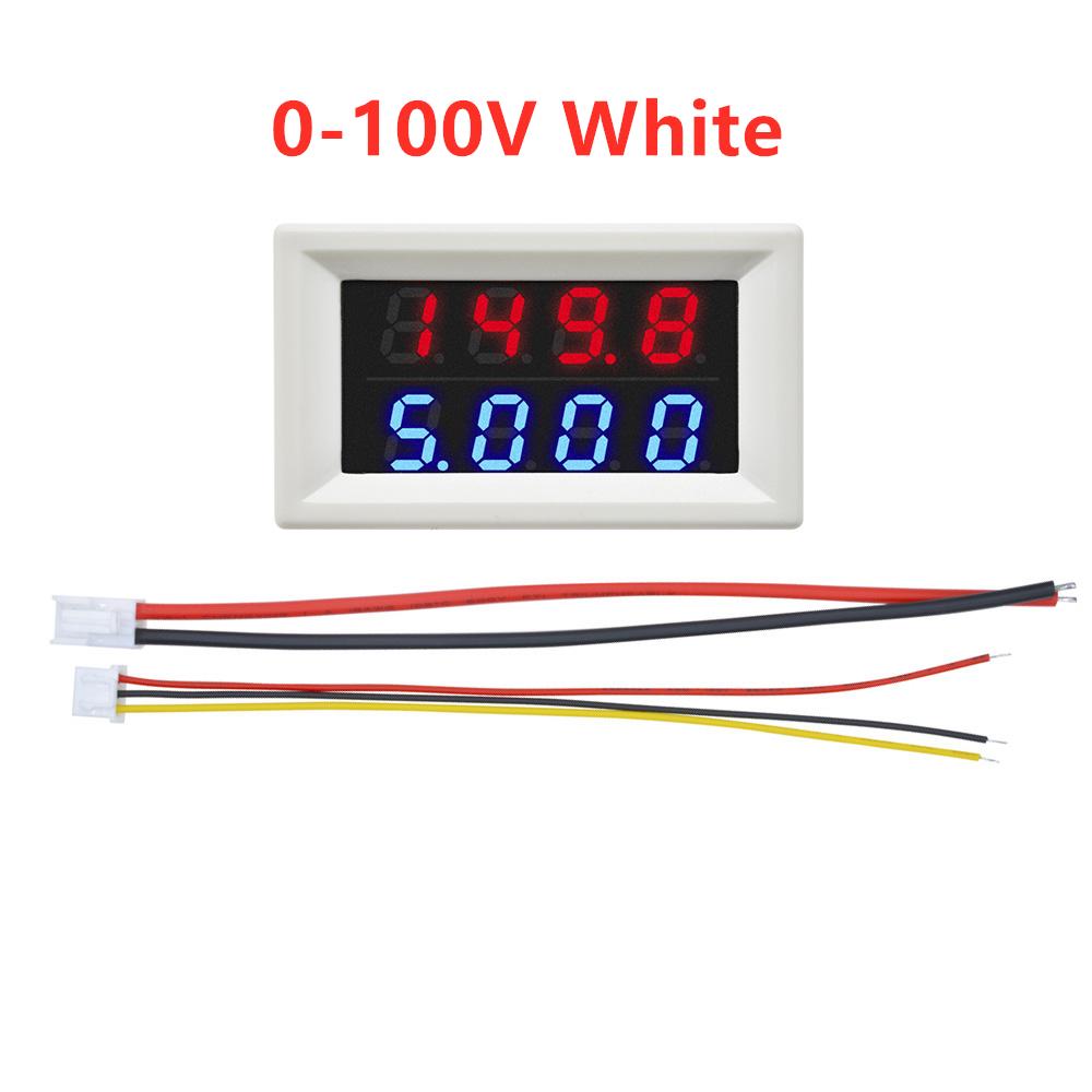 DC 100V 200V 500V 10A Digital Voltmeter Ammeter Blue Red 0-500V Voltage Meter Auto Car Mobile Power Voltage Tester Detector