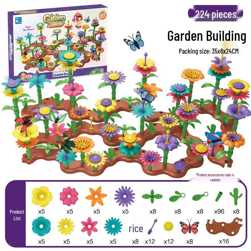 Interlocking DIY Garden Building Blocks - Free Shipping Children's Assembly Toy