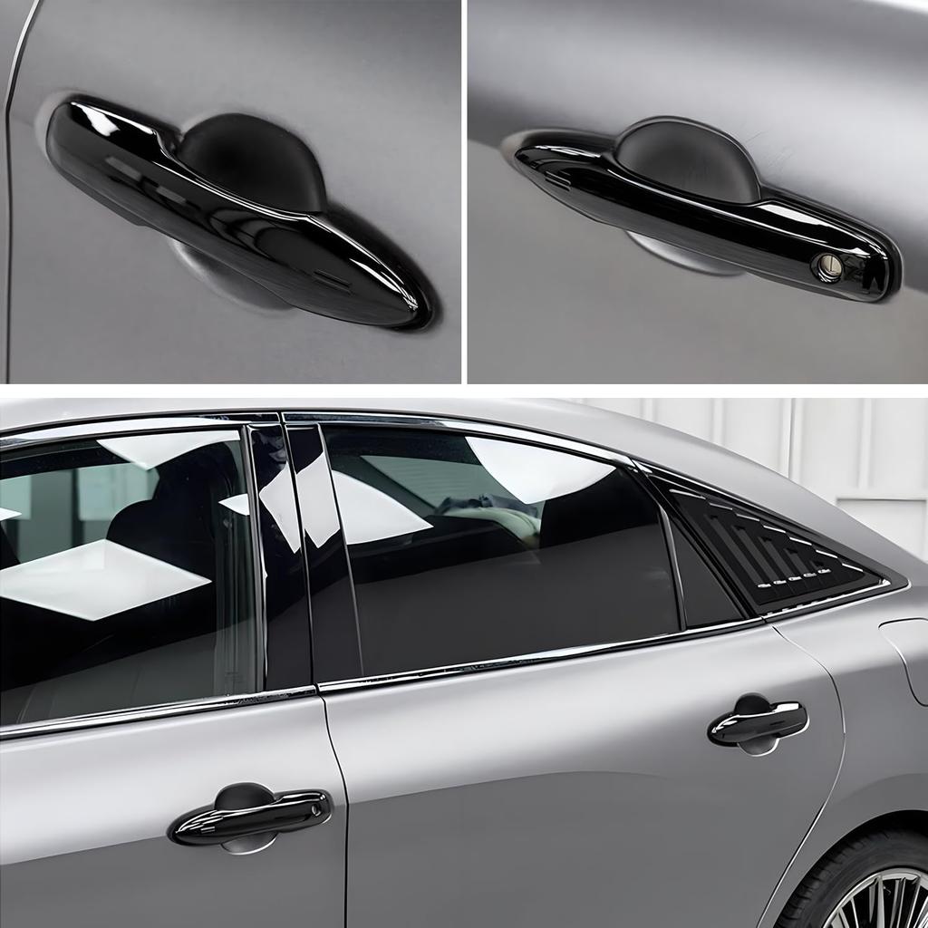 No Adhesive Snap-On Car Door Handle Cover Protector Compatible For Toyota 2018- 2024 2025 2026 Camry -2026 Corolla - Avalon 2016-2026 Prius -2024