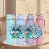 1PC Big Ocean Surfing Wave Art Print 750ml Color Plastic Sports Water Bottle Leakproof Flip Straw Lid Suitable for Sports Office Home Use