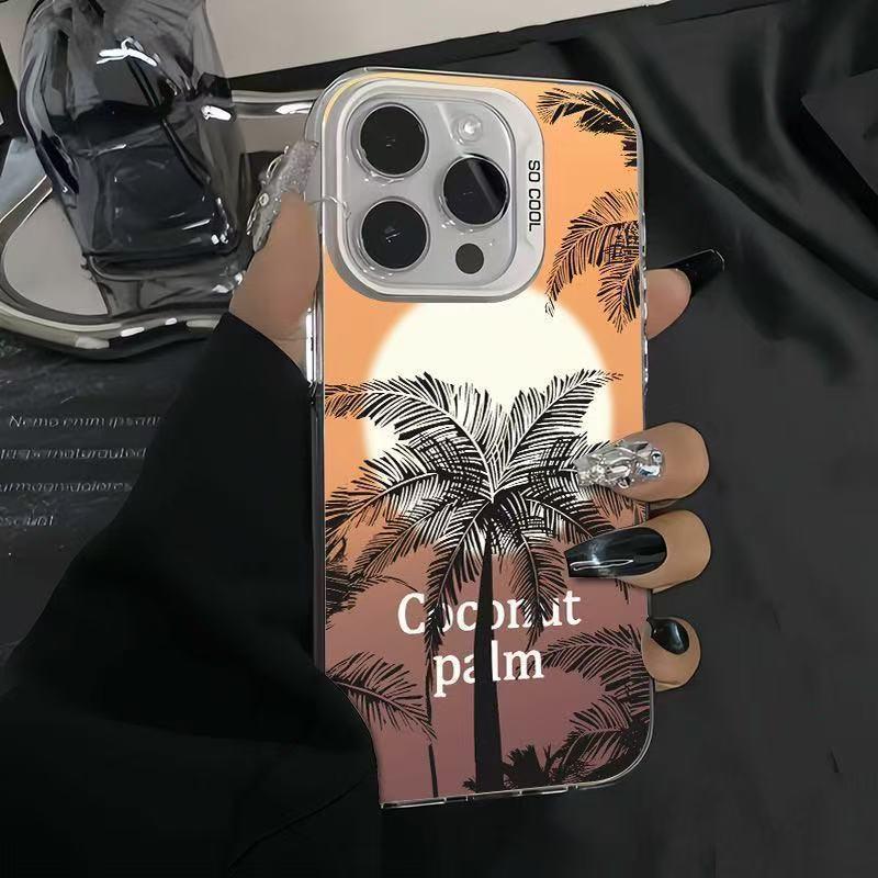 Sunset Coconut Grove iPhone Case for 17Pro, 16Pro, 15, 14, 13 - Aesthetic Design