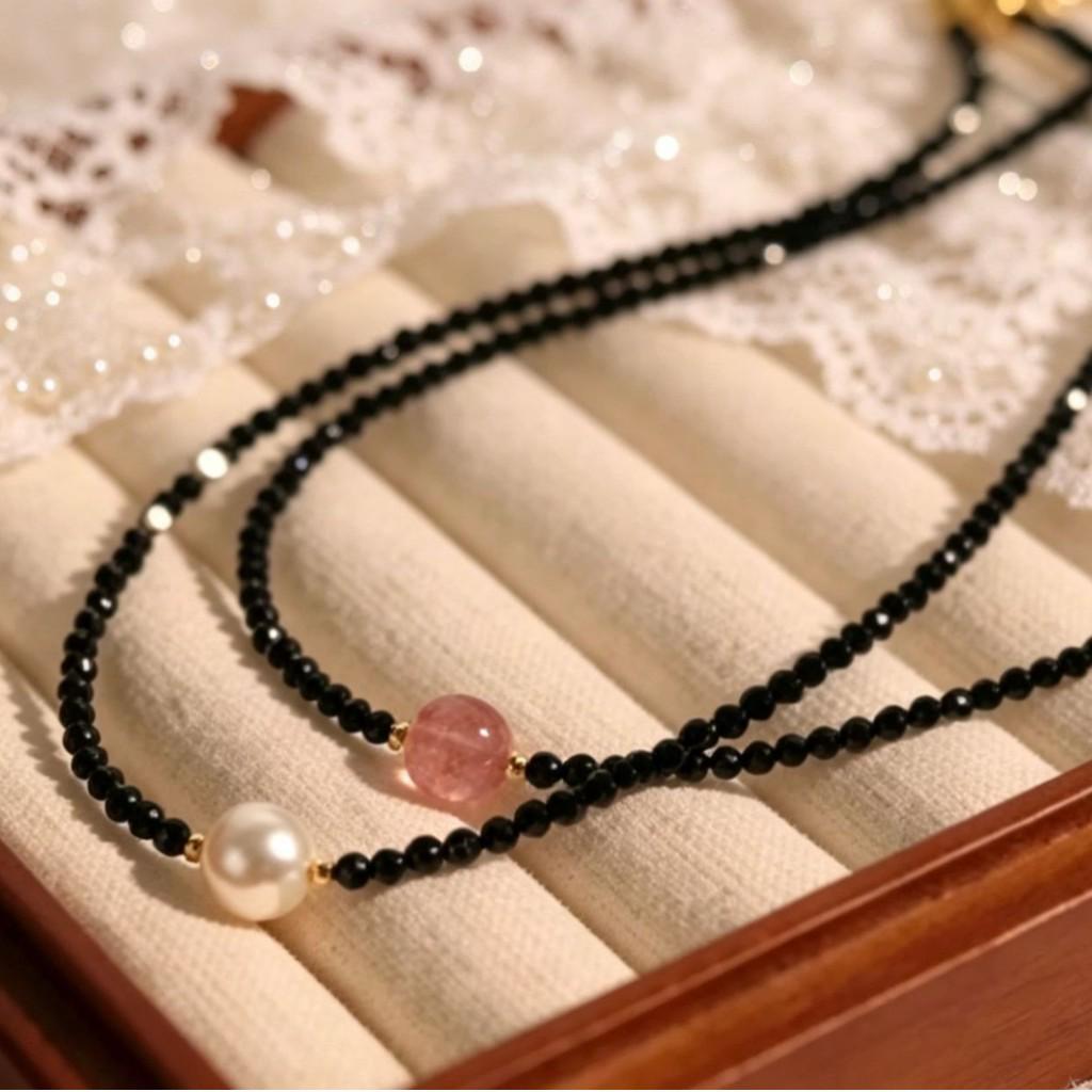 High-End Freshwater Pearl Black Choker Necklace for Women - New Trendy Design Clavicle Chain