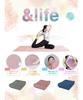 AndLife Folding Yoga Mat with Storage 6mm Thick TPE 6mm Bag, Material, AL610303B01, Grey,