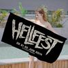 Famoso Festival Musicale H-Hellfest Coperta in Microfibra Asciugatura Rapida Teli da Spiaggia Stampa Oversize Coperta Asciugamano Super Assorbente