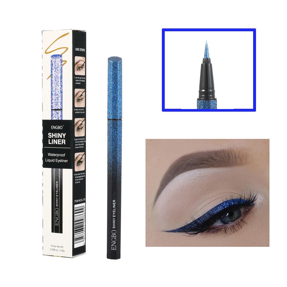 6 Pieces of Starlight Colored Eyeliner Pens with Different Colors Fast Drying Waterproof Sweat Resistant Makeup Resistant and Dream Eyeliner Pen
