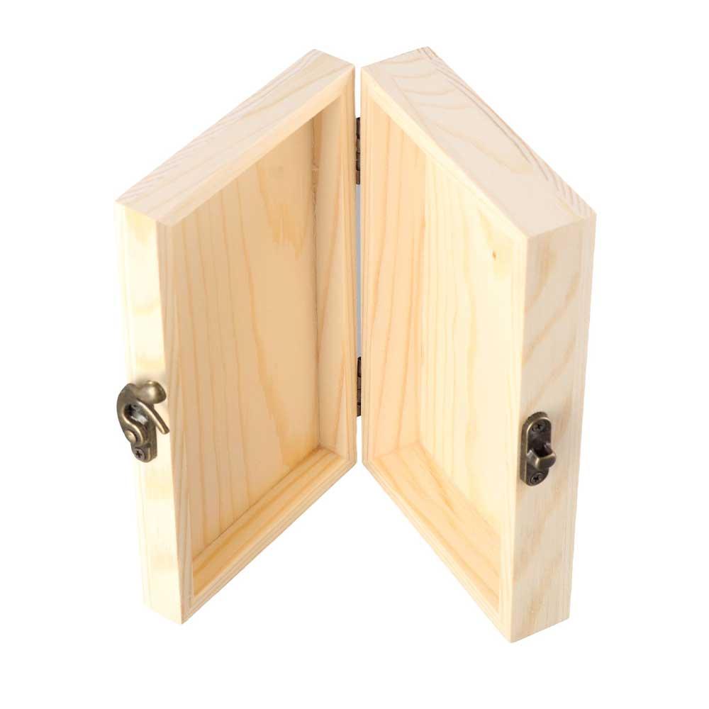 With Lid Lock Tea Boxes Wooden Storage Box Decorative Trinket Case Jewelry Box Clamshell Box