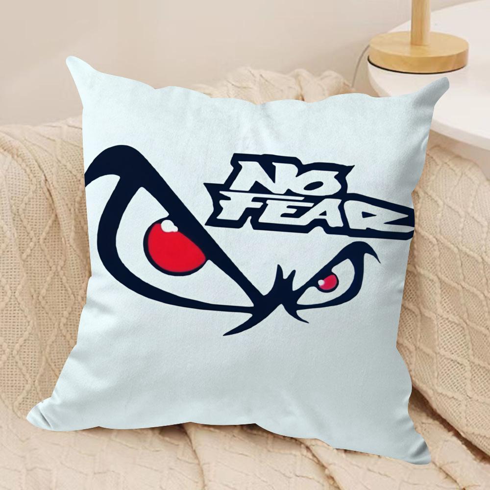 Classic No fFear Cushion Cover Short plush Doublesided Print Square Throw Pillow Covers Sofa Home Cushion Decor