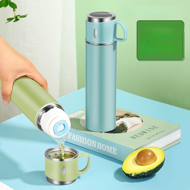 Intelligence Thermos Cup 500ml Vacuum Flasks Portable Stainless Steel Thermos Cup Water Bottle Travel Tea Mug Office Thermos Cup