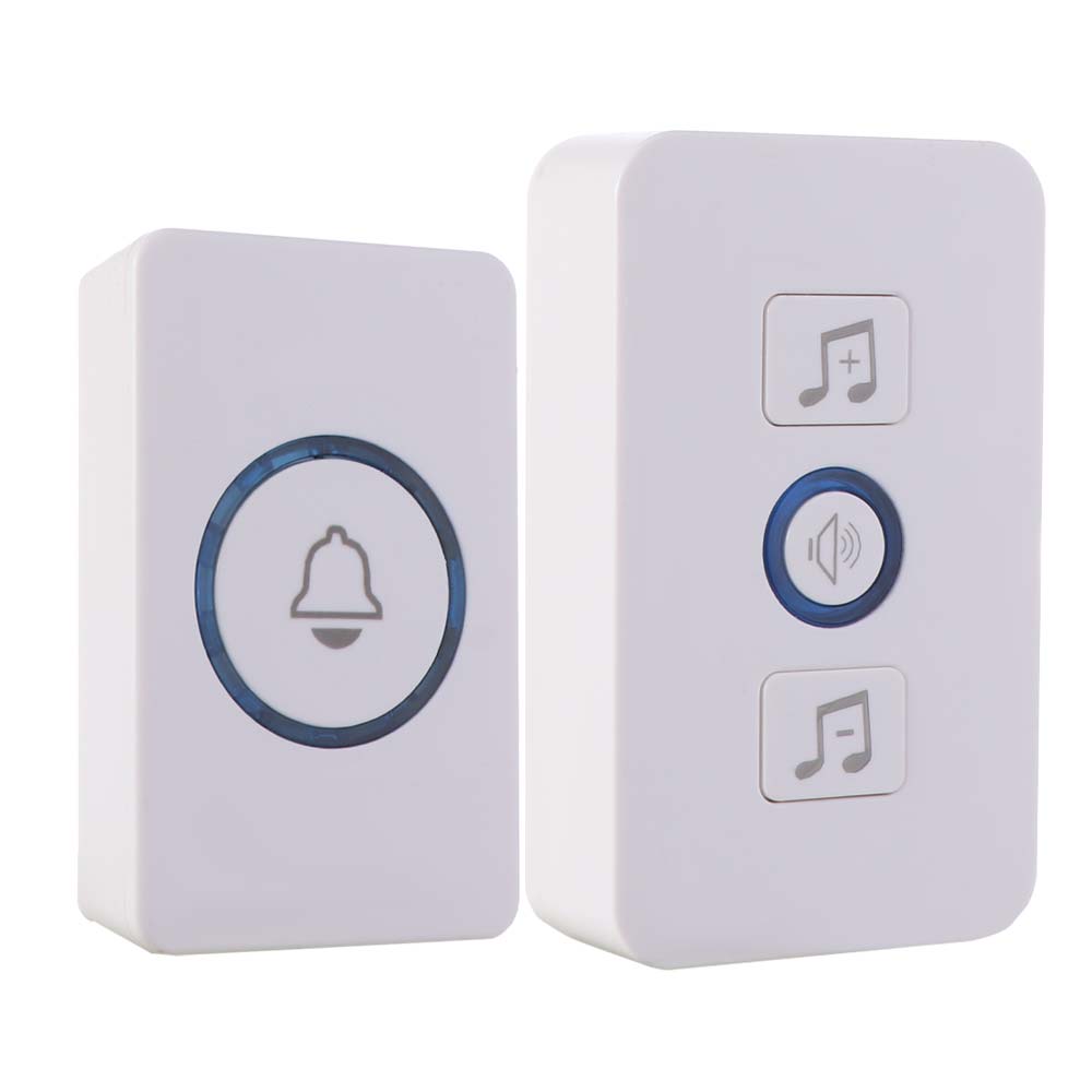 Long Range Waterproof Wireless Doorbell 300M Range 5 Volume Smart Doorbell 60 Chimes LED Light Door Chime Kit Indoor Outdoor Use