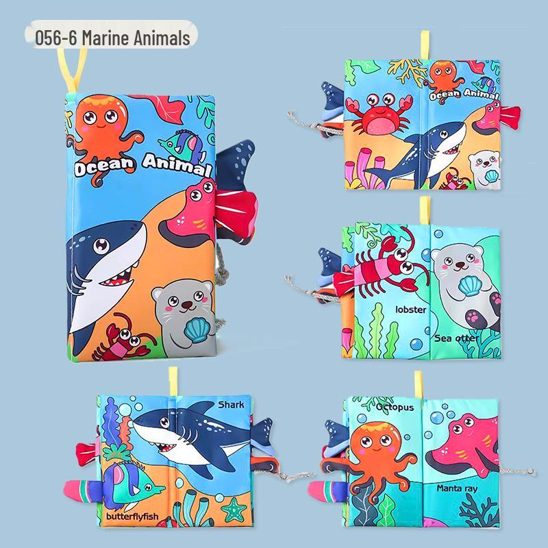 Cartea de pânză senzorială pentru bebeluși: Temă Ocean & Pădure