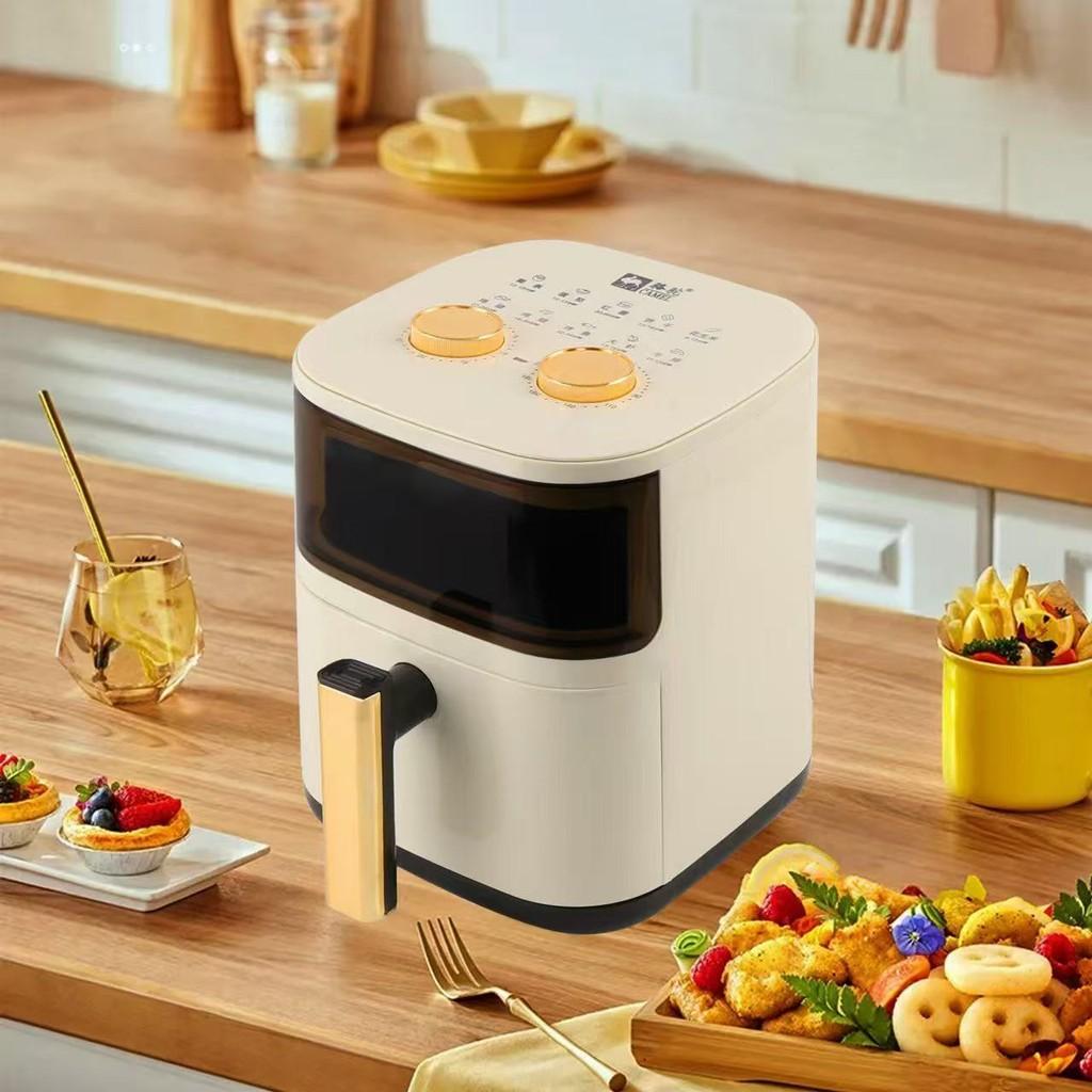 Friggitrice ad aria 1200W Grande capacità Domestica Visiva Intelligente Friggitrice Elettrica Multifunzionale Forno Elettrico Automatico
