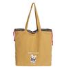 New fashion Korean version of college style cute shoulder bag large capacity simple and versatile corduroy handbag