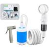 Blue Portable Shower Strong Water Flow Shower Pump Bath Sprayer Rechargeable Pump Strong Water Pressure 3 Pressure Modes