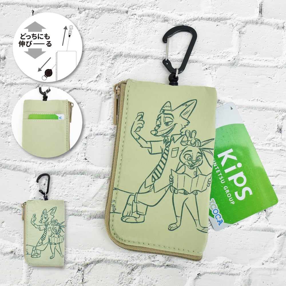 Zootopia Disney Nick Judy Pass Case Key Case Card Case Reel Key Hook Carabiner Small Pass Case