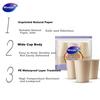 MIAOJIE Premium Paper Cups 270ml*50 Thick Wide-Neck Non-Spill Disposable Cups for Tea, Water, Natural Color Food-Grade