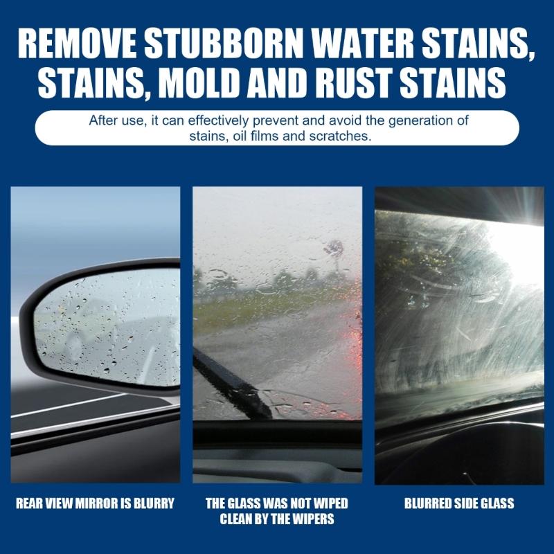 Powerful Glass Polishing Compound For Automotive Use Effectively Dissolves Oil Film Water Spots And Road Grime