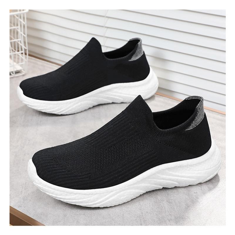 Shoes for Men, Flyknit Casual Shoes, Soft Sole Lightweight Stirrup Walking Shoes