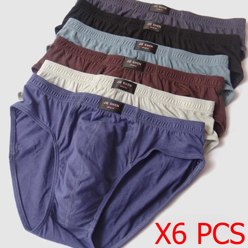 100% Cotton Mens Briefs Plus Size Men Underwear Panties Men's Breathable Panties