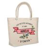Beach Bag - PLANETEE - Insulated Beach Bag « The Affairs of a Hell of an Aurélie » - Cotton - Large Capacity - Printed In France