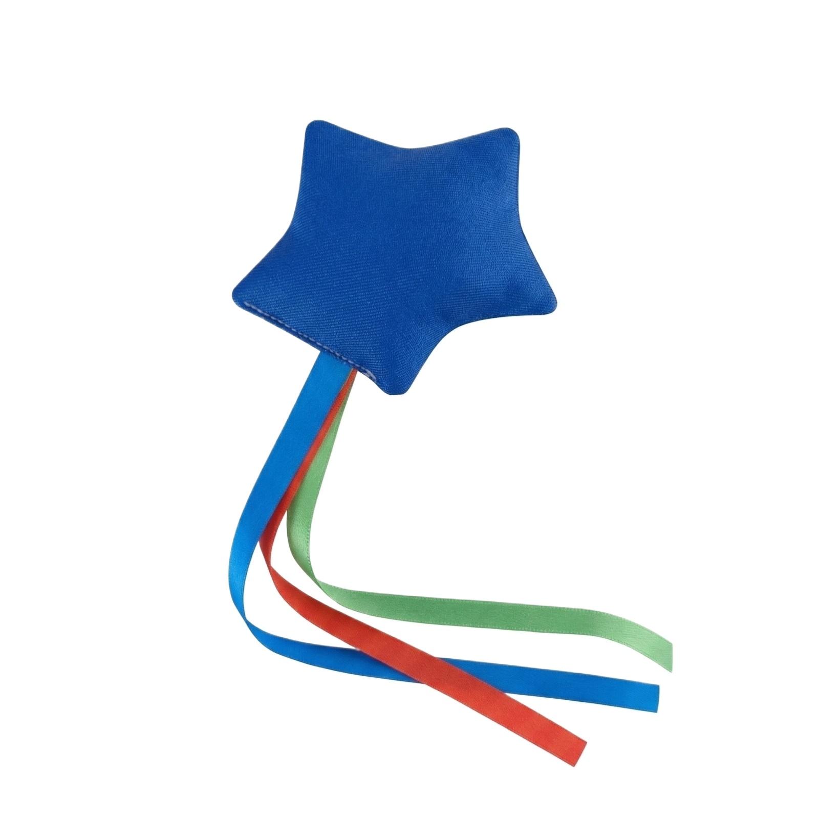 

Star Shaped Stress Relief Toy with Attached Ribbons for Sensory Play and Hand Exercise Suitable for Home School and Office Use One Size синий