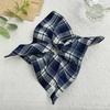 Korean Retro Plaid Scarf Hair Tie: Stylish Versatile Hair Accessory